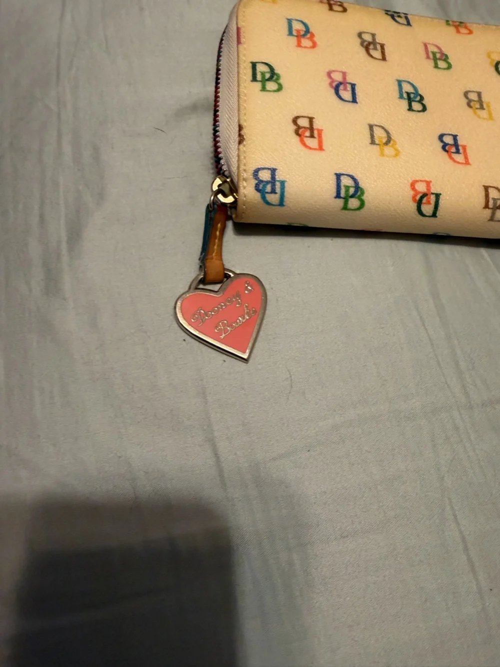 Dooney & Bourke Y2K vintage rainbow zip wallet